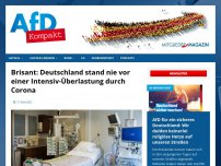 Bild zum Artikel: Brisant: Deutschland stand nie vor einer Intensiv-Überlastung durch Corona