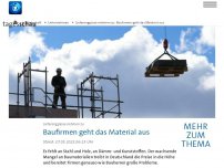 Bild zum Artikel: Baustoffmangel: Auf vielen Baustellen droht Stillstand