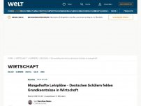 Bild zum Artikel: Mangelhafte Lehrpläne – Deutschen Schülern fehlen Grundkenntnisse in Wirtschaft