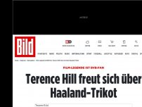 Bild zum Artikel: Film-Legende ist BVB-Fan - Terence Hill freut sich über Haaland-Trikot