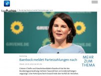 Bild zum Artikel: Baerbock meldet Sonderzahlungen beim Bundestag nach