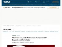 Bild zum Artikel: Überraschend große Mehrheit in Deutschland für Boykott der WM in Katar