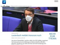 Bild zum Artikel: SPD-Politiker Lauterbach meldet Honorare nach