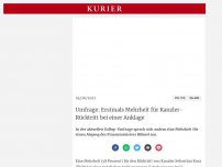 Bild zum Artikel: Umfrage: Erstmals Mehrheit für Kanzler-Rücktritt bei einer Anklage