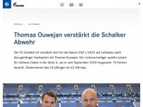 Bild zum Artikel: Thomas Ouwejan verstärkt die Schalker Abwehr