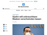 Bild zum Artikel: 'Spiegel'-Bericht - Spahn will unbrauchbare Masken verschwinden lassen