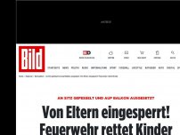 Bild zum Artikel: Eltern ließen sie allein - Retter holen Kinder aus verwahrloster Wohnung