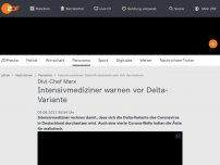 Bild zum Artikel: Intensivmediziner warnen vor Delta-Variante