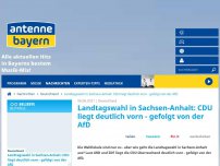 Bild zum Artikel: Landtagswahl in Sachsen-Anhalt: CDU liegt deutlich vorn - gefolgt von der AfD