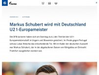 Bild zum Artikel: Markus Schubert wird mit Deutschland U21-Europameister