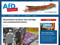 Bild zum Artikel: Deutschland verdient eine würdige und auskömmliche Rente