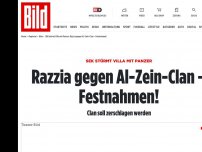 Bild zum Artikel: SEK stürmt Villa mit Panzer - Razzia gegen Al-Zein-Clan – Festnahmen!