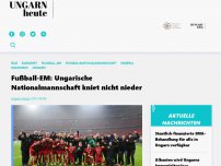 Bild zum Artikel: Fußball-EM: Ungarische Nationalmannschaft kniet nicht nieder