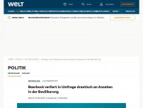 Bild zum Artikel: Baerbock verliert in Umfrage drastisch an Ansehen in der Bevölkerung