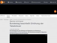 Bild zum Artikel: Bundestag beschließt Erhöhung der Tabaksteuer