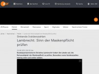 Bild zum Artikel: Lambrecht stellt Maskenpflicht in Frage