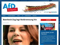 Bild zum Artikel: Baerbock-Zug legt Notbremsung hin