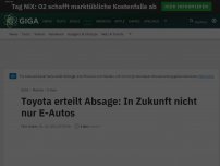 Bild zum Artikel: Absage von Toyota: E-Autos sind nicht die Zukunft