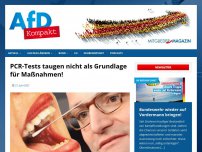 Bild zum Artikel: PCR-Tests taugen nicht als Grundlage für Maßnahmen!