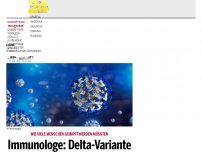 Bild zum Artikel: Immunologe: Delta-Variante gefährdet Herdenimmunität