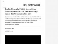 Bild zum Artikel: Studie: Deutsche Journalisten beurteilen Parteien auf Twitter streng – nur zu den Grünen sind sie nett