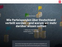 Bild zum Artikel: Wohin Parteispenden über Deutschland verteilt werden – und warum wir mehr darüber wissen sollten