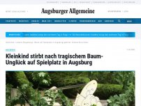 Bild zum Artikel: Baum fällt auf Spielplatz in Augsburg: Kleines Mädchen stirbt