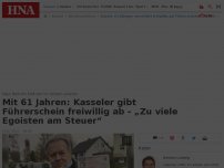 Bild zum Artikel: Mit 61 Jahren: Kasseler gibt Führerschein freiwillig ab - „Zu viele Egoisten am Steuer“