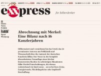 Bild zum Artikel: Abrechnung mit Merkel: Eine Bilanz nach 16 Kanzlerjahren