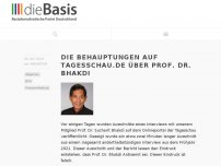 Bild zum Artikel: Die Behauptungen auf tagesschau.de über Prof. Dr. Bhakdi