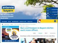 Bild zum Artikel: Bars und Kneipen in Bayern dürfen auch innen öffnen
