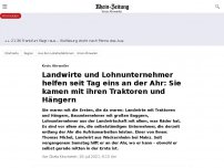 Bild zum Artikel: Landwirte und Lohnunternehmer helfen seit Tag eins an der Ahr: Sie kamen mit ihren Traktoren und Hängern