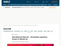 Bild zum Artikel: Nach Eklat bei Open Air – Veranstalter sagt Nena-Konzert in Wetzlar ab
