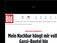 Bild zum Artikel: Irrer Krieg im Reihenhaus - Mein Nachbar hängt mir volle Gassi-Beutel hin