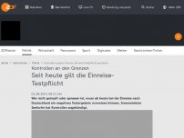 Bild zum Artikel: Seit heute gilt die Einreise-Testpflicht