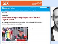 Bild zum Artikel: Vettel: Verwarnung für Regenbogen-T-Shirt während Ungarns Hymne