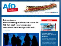 Bild zum Artikel: Grüne planen Einwanderungsministerium – Nur die AfD hat noch  Interesse an der deutschen Mehrheitsgesellschaft!