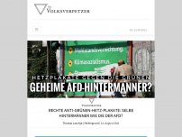 Bild zum Artikel: Rechte Anti-Grünen-Hetz-Plakate: Gleiche Hintermänner wie die der AfD?