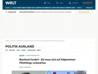 Bild zum Artikel: Baerbock fordert - EU muss sich auf Afghanistan-Flüchtlinge vorbereiten