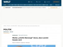 Bild zum Artikel: Merkel „zutiefst überzeugt“ davon, dass Laschet Kanzler wird