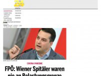 Bild zum Artikel: FPÖ: Wiener Spitäler waren nie an Belastungsgrenze