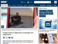 Bild zum Artikel: Solinger Schüler sitzt in Afghanistan fest