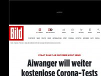 Bild zum Artikel: Staat zahlt ab Oktober nicht mehr - Aiwanger will weiter kostenlose Corona-Tests