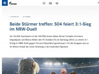 Bild zum Artikel: Beide Stürmer treffen: S04 feiert 3:1-Sieg im NRW-Duell