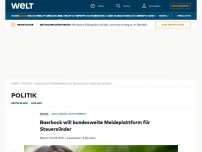 Bild zum Artikel: Baerbock will Meldeplattform für Steuersünder in ganz Deutschland