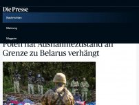 Bild zum Artikel: Polen hat Ausnahmezustand an Grenze zu Belarus verhängt