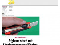 Bild zum Artikel: Afghane stach mit Stanleymesser auf Ehefrau ein