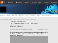 Bild zum Artikel: Der Faktencheck zur Laschet-Wahlsendung