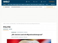 Bild zum Artikel: „Wir sind ein Land mit Migrationshintergrund“