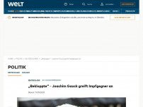 Bild zum Artikel: „Bekloppte“ – Joachim Gauck greift Impfgegner an